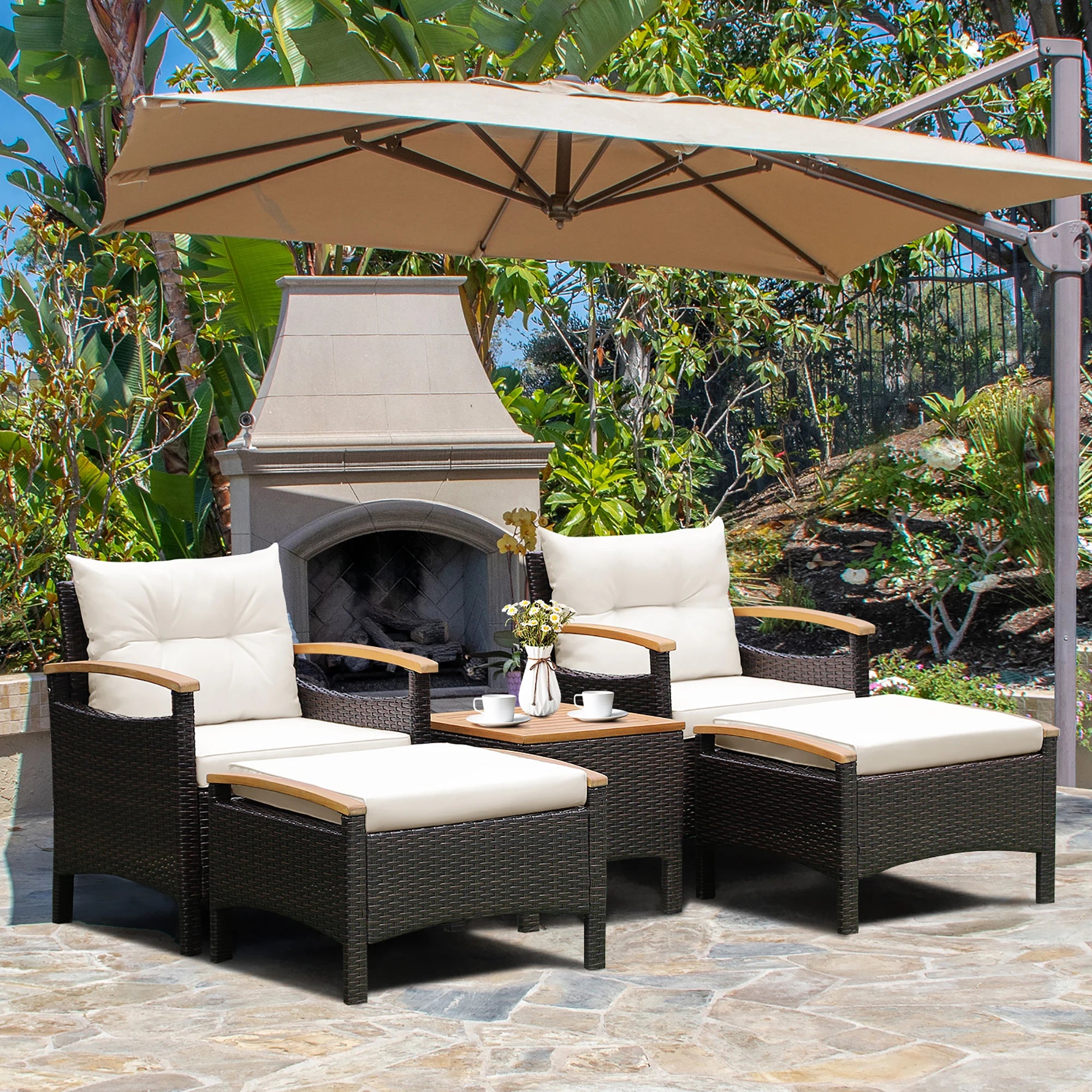 Poolside Table & Chairs Set