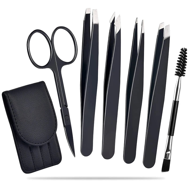 Professional 6 Pack Tweezers Set