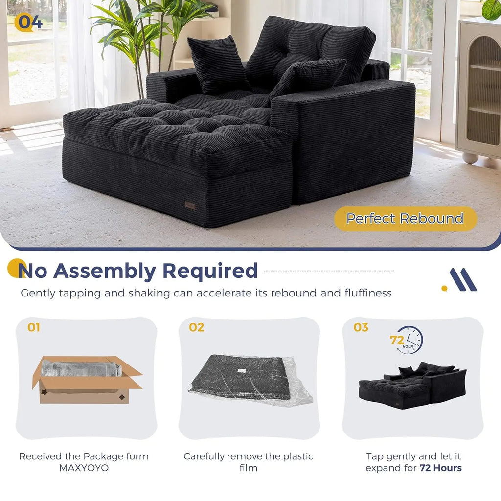 Oversized Chaise Lounge Sofa