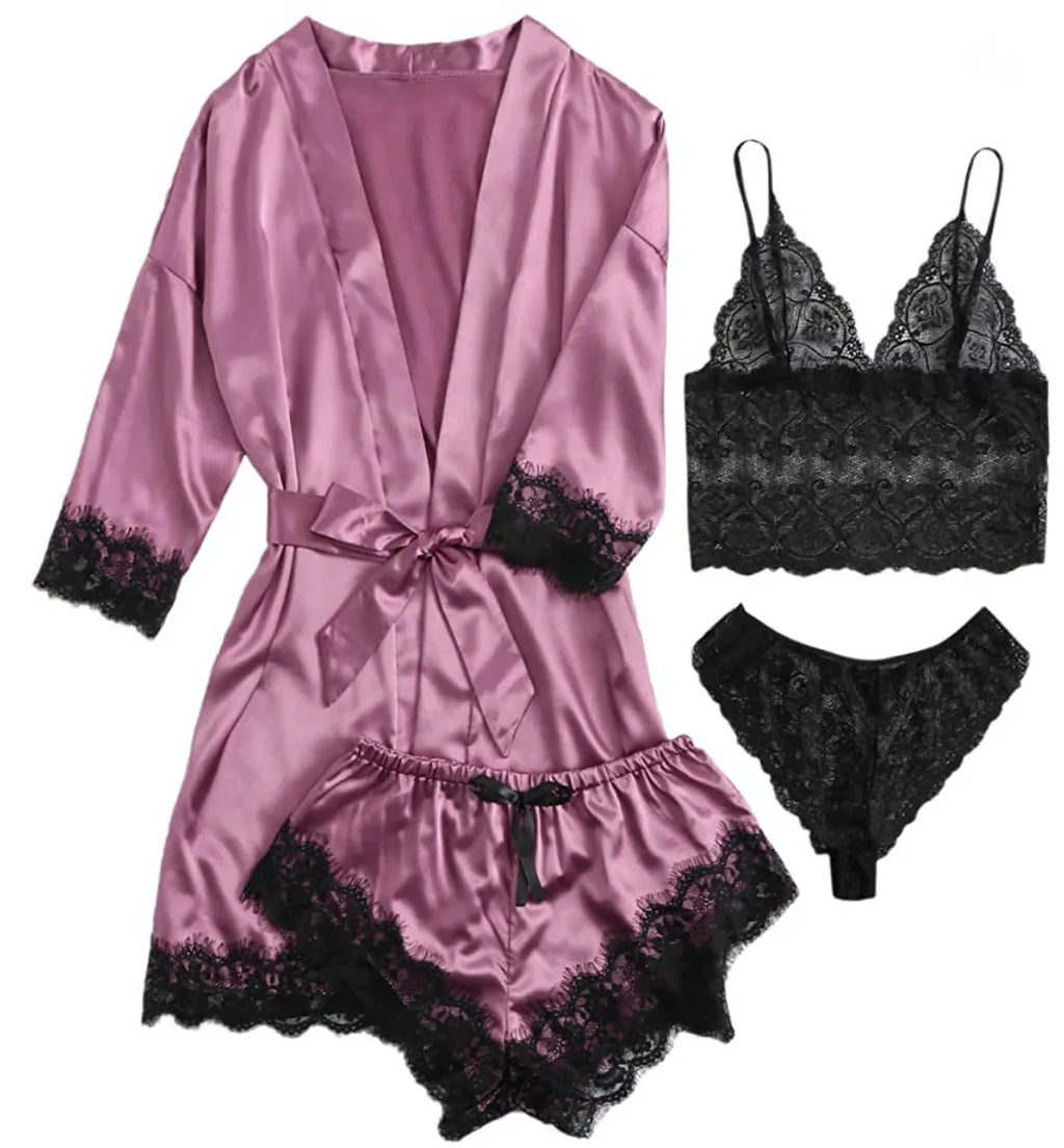 Sexy Four Piece Lingerie Set