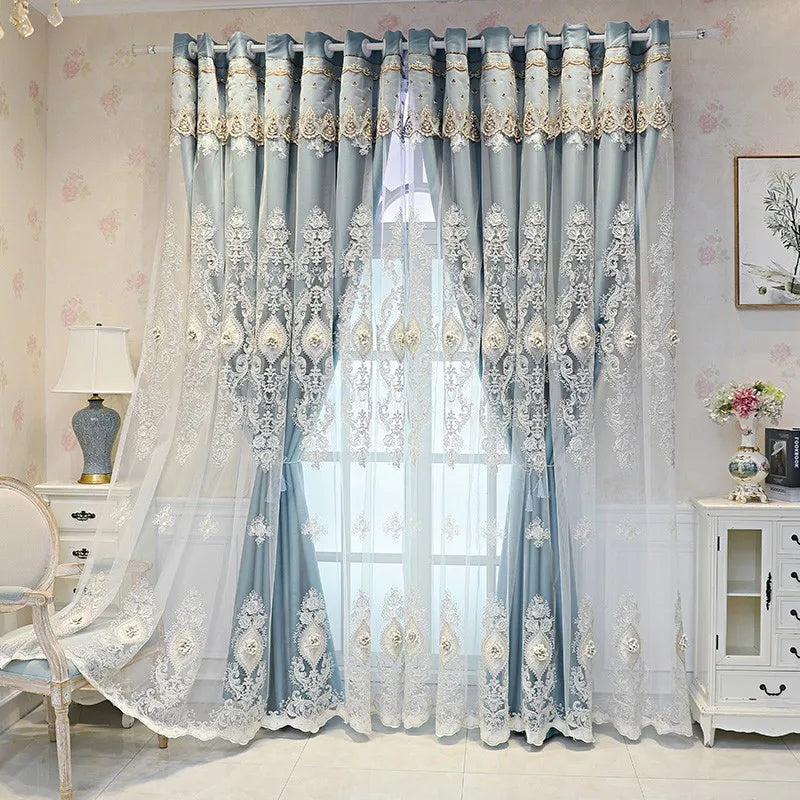 Luxury Vintage-Style Embroidered Curtains