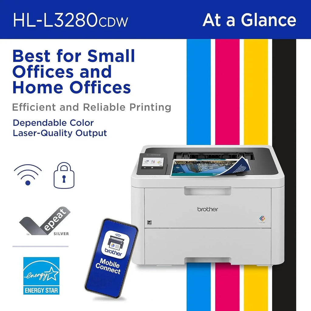 Wireless Compact Digital Color Printer with Laser