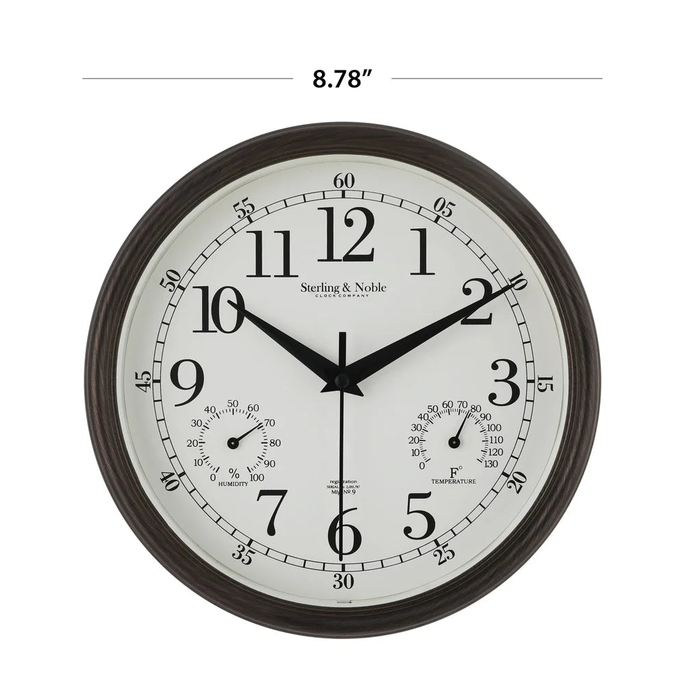 Antique Bronze Indoor/ Outdoor Wall Clock