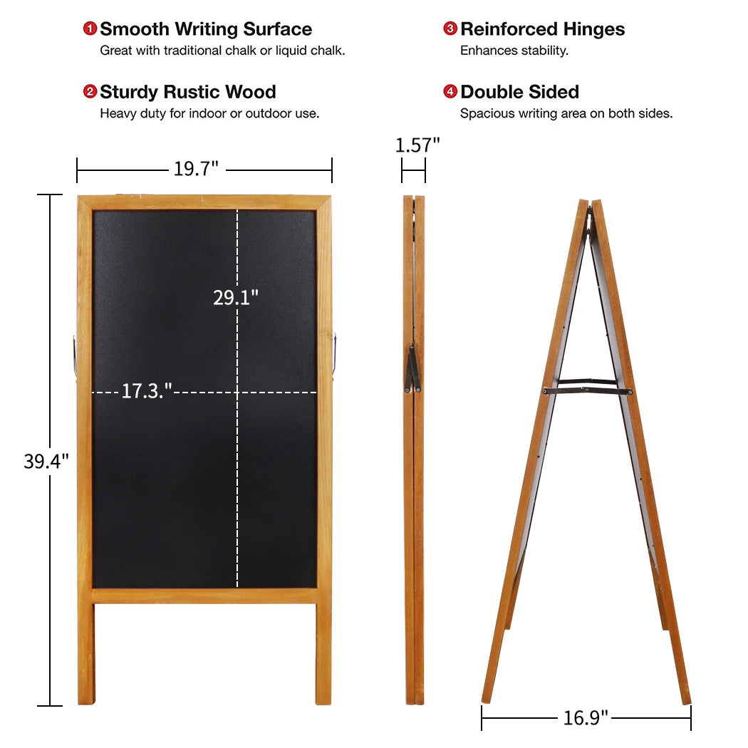 Double-Sided Chalkboard Easel Magnetic