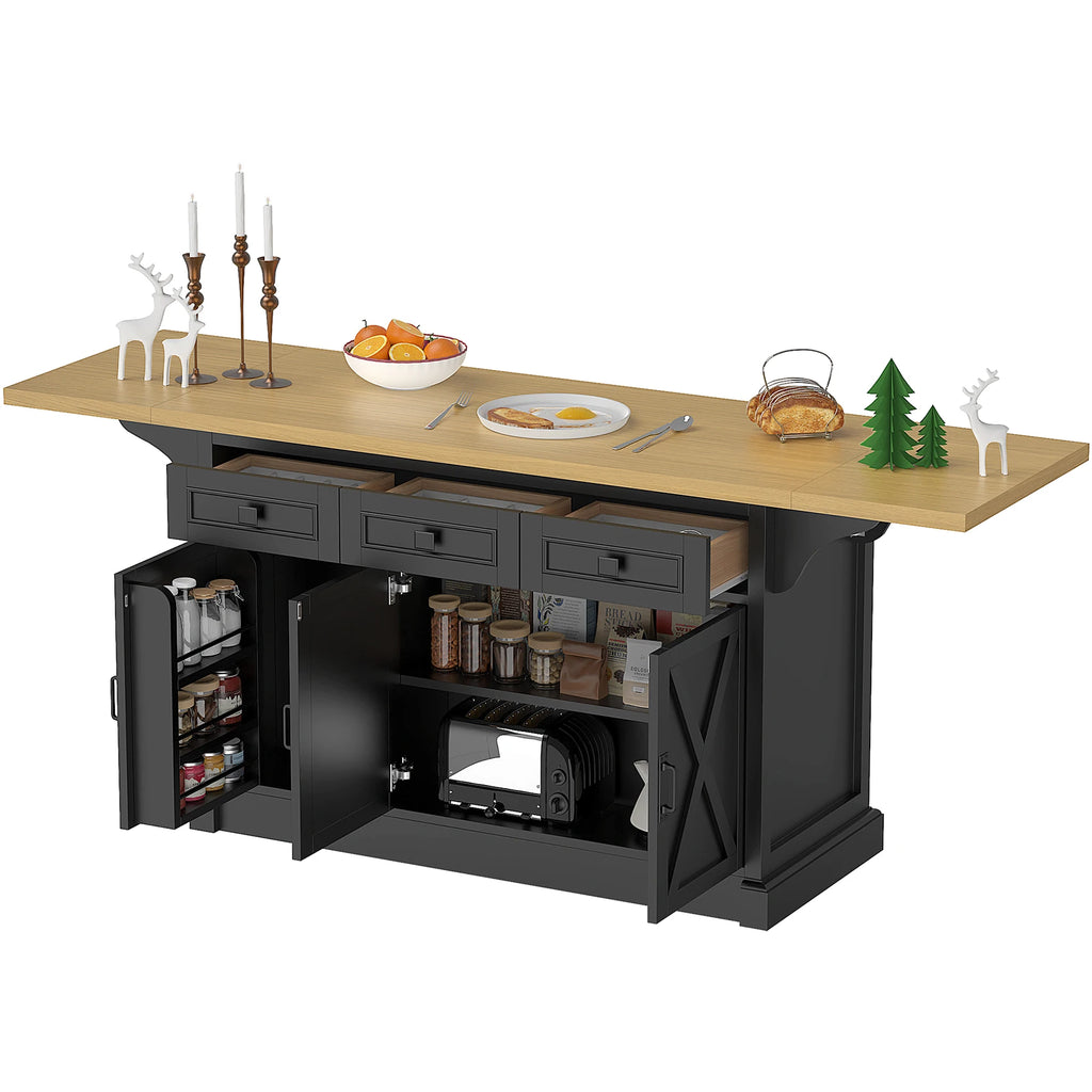 Large 73"  Kitchen Island