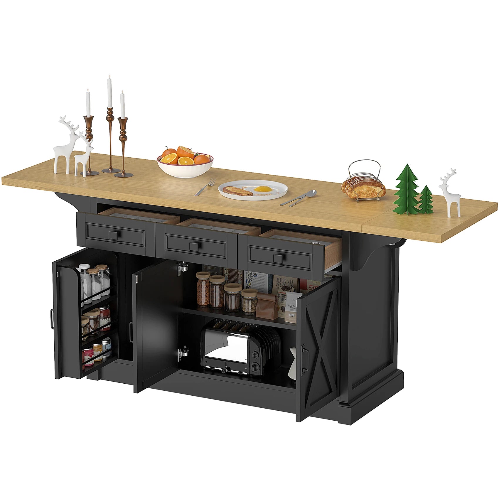 Large 73"  Kitchen Island