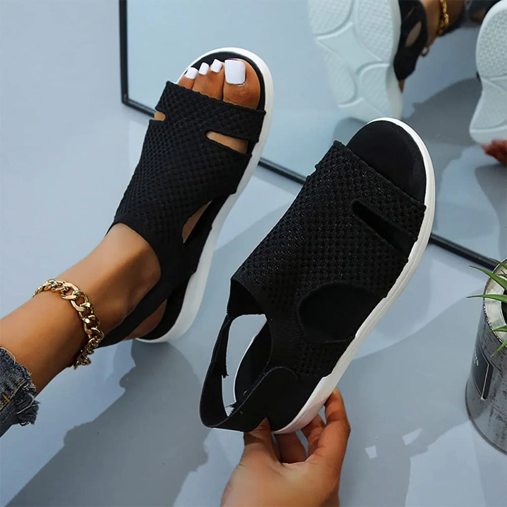 Low Heel Wedge Sandals