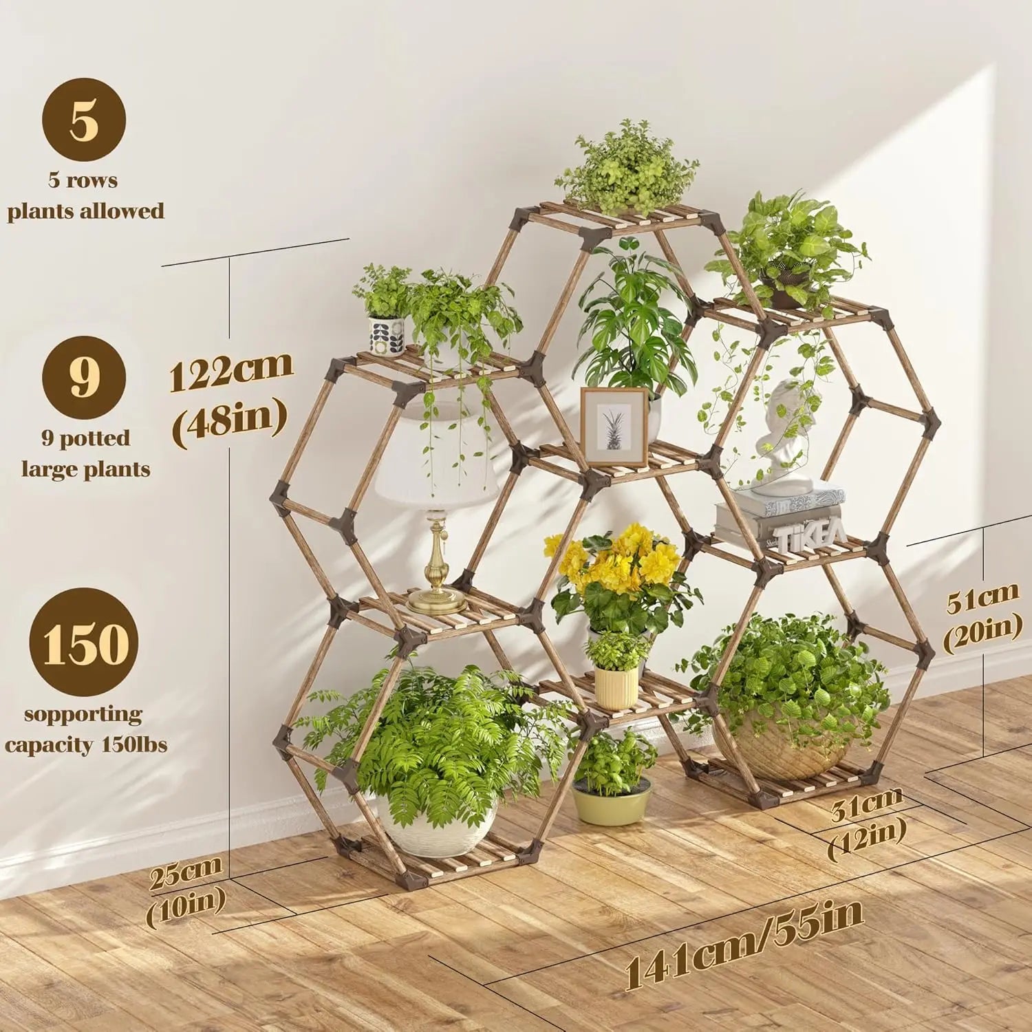 Hexagonal Plant Stand Indoor/ Outdoor