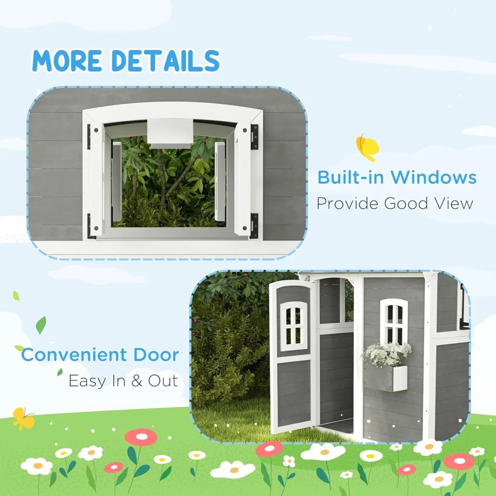 Playhouse, Outdoor Wooden  for 3-8