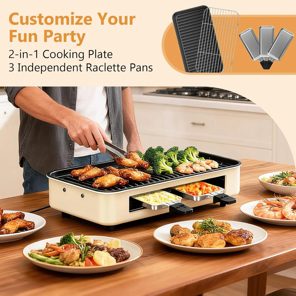 Smokeless Indoor Electric Grill w/ Removable Plates