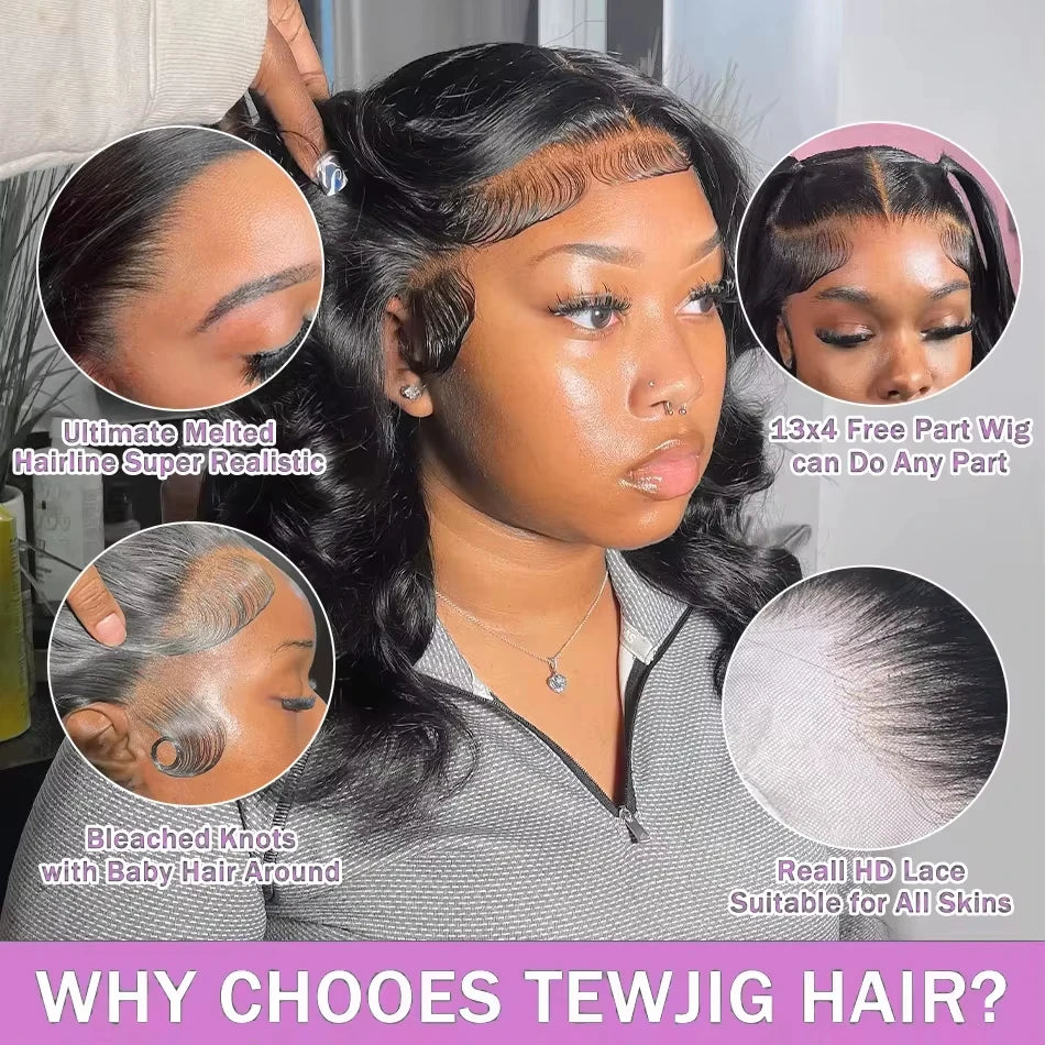 180% Density Bob Wig Human Hair 13x6