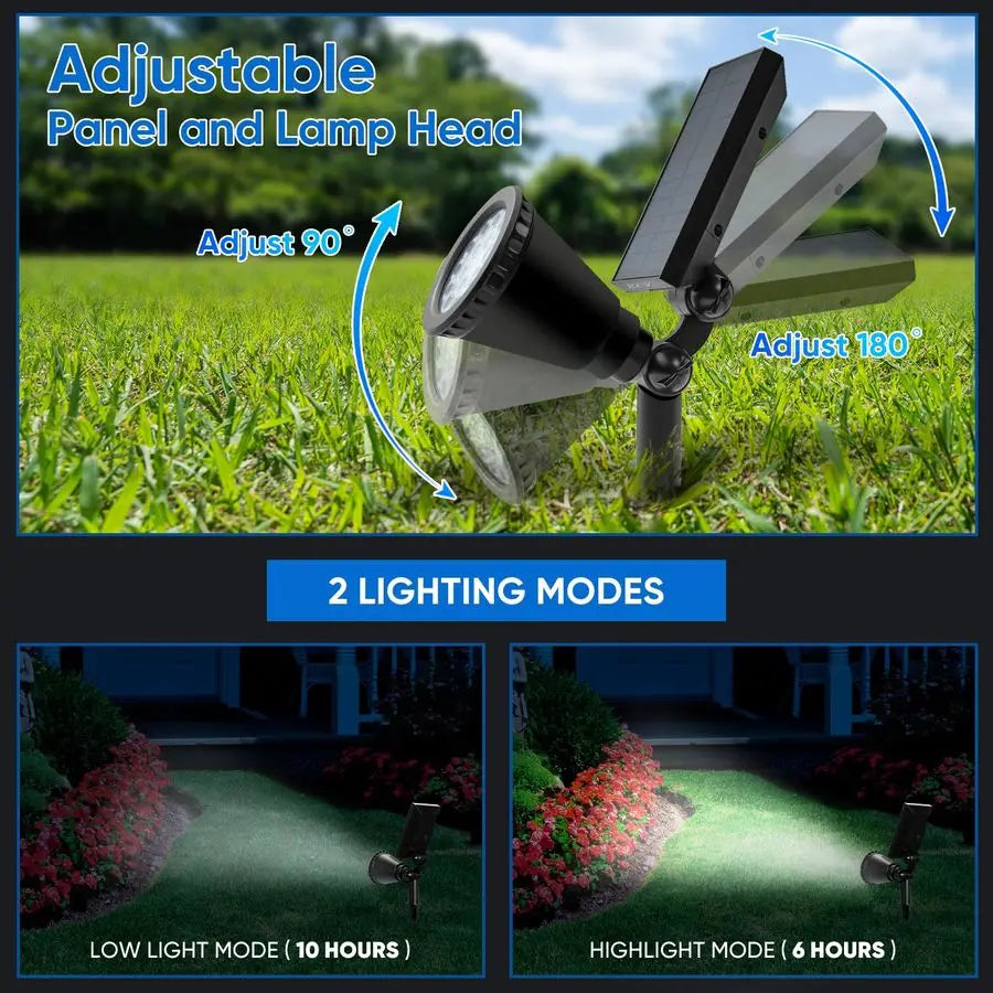 Solar Spot Lights Outdoor,18 LEDs