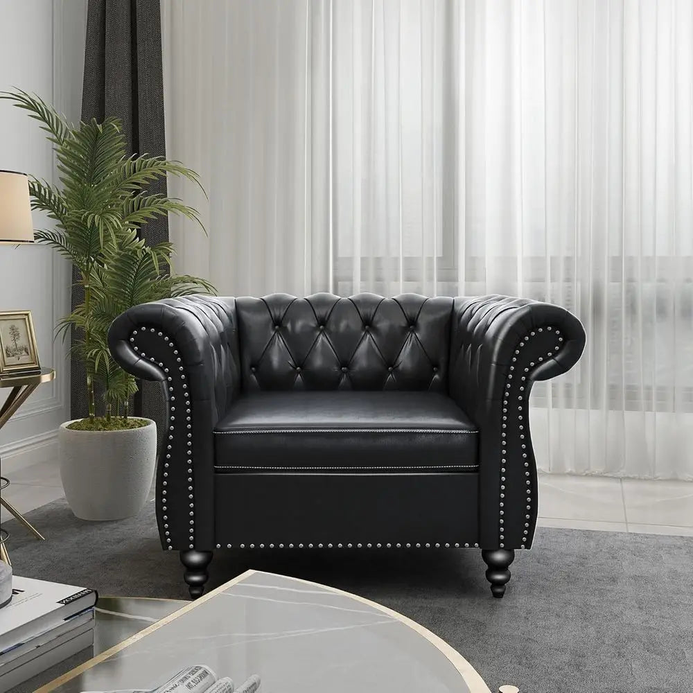 Leather Chesterfield Sofa Set