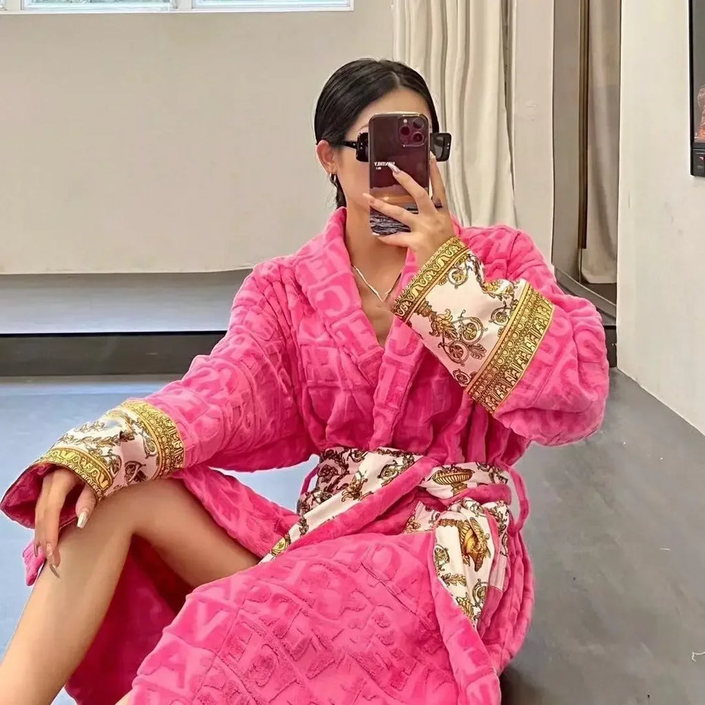 Long Sleeve Adult Bathrobe w/ Pockets