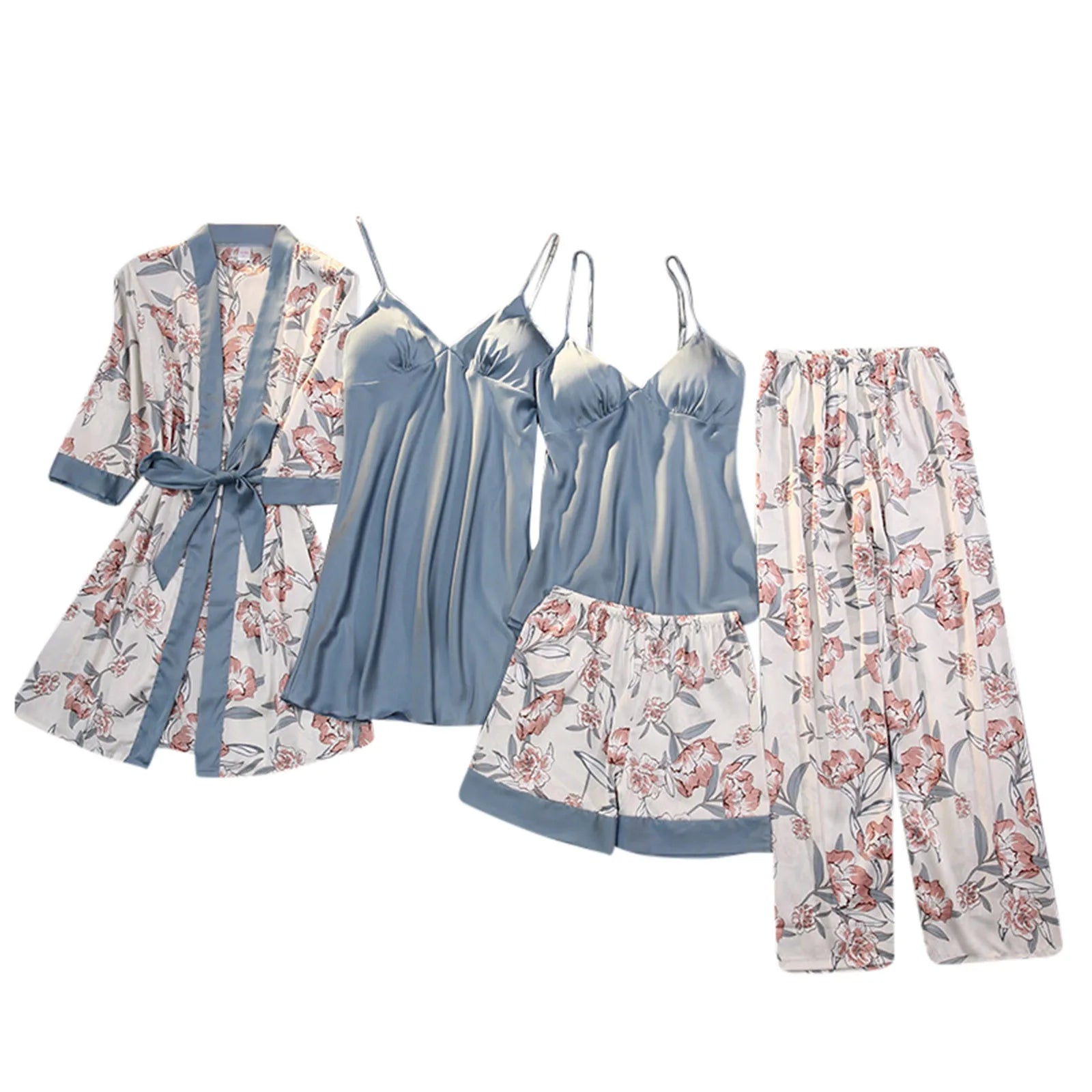 Lace Silk Pajamas Set