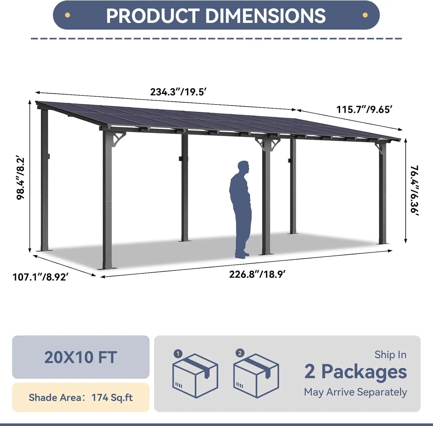 Large Wall Mounted Heavy Duty Awnings