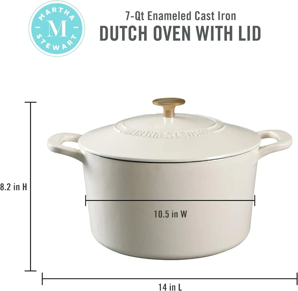 7-Quart Enamel Cast Iron Dutch Oven