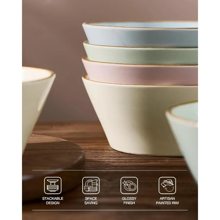 12 Pieces Stoneware Dish Set