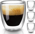 Double Walled 3oz Espresso Cups Set of 4,