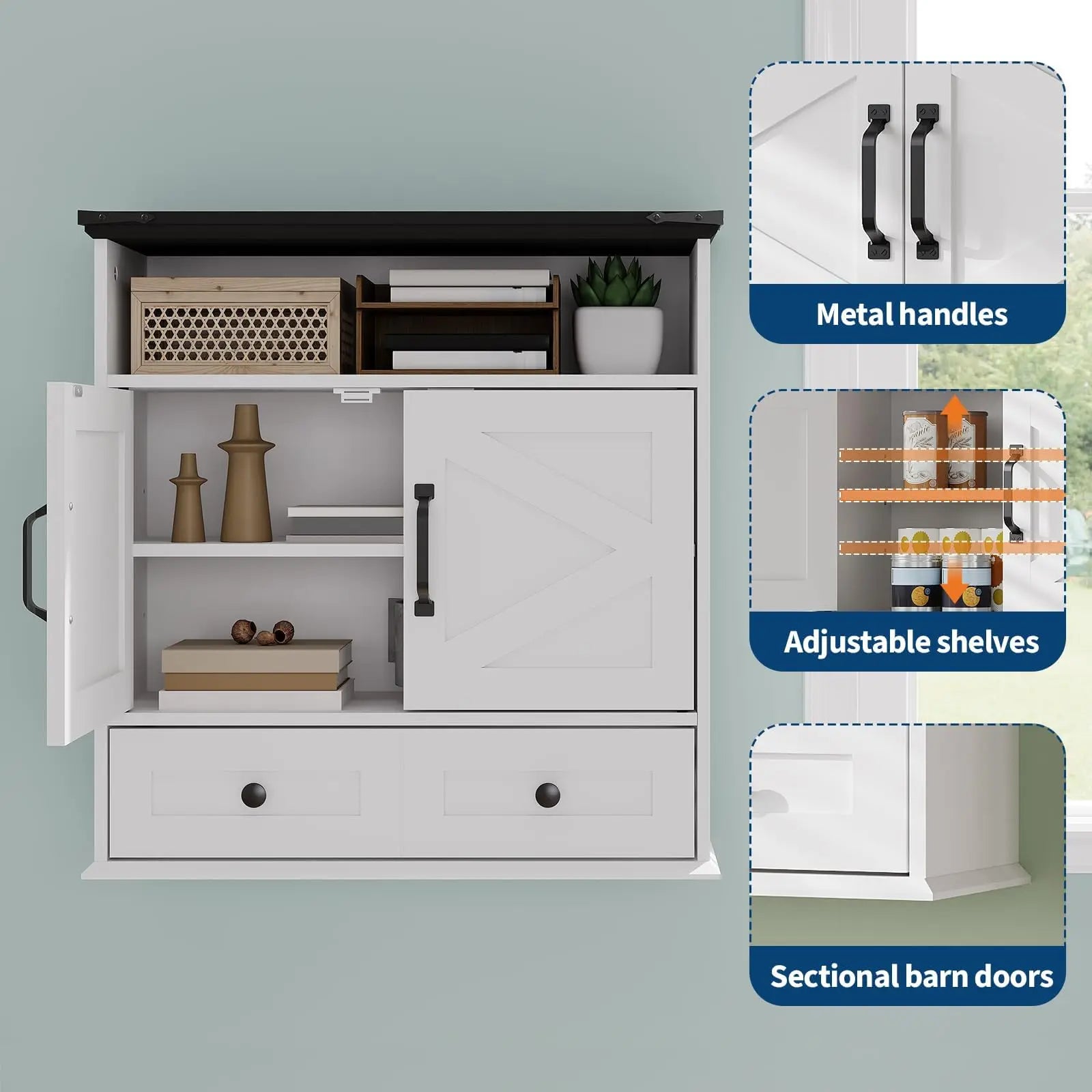Wall Mounted Farmhouse Medicine Cabine
