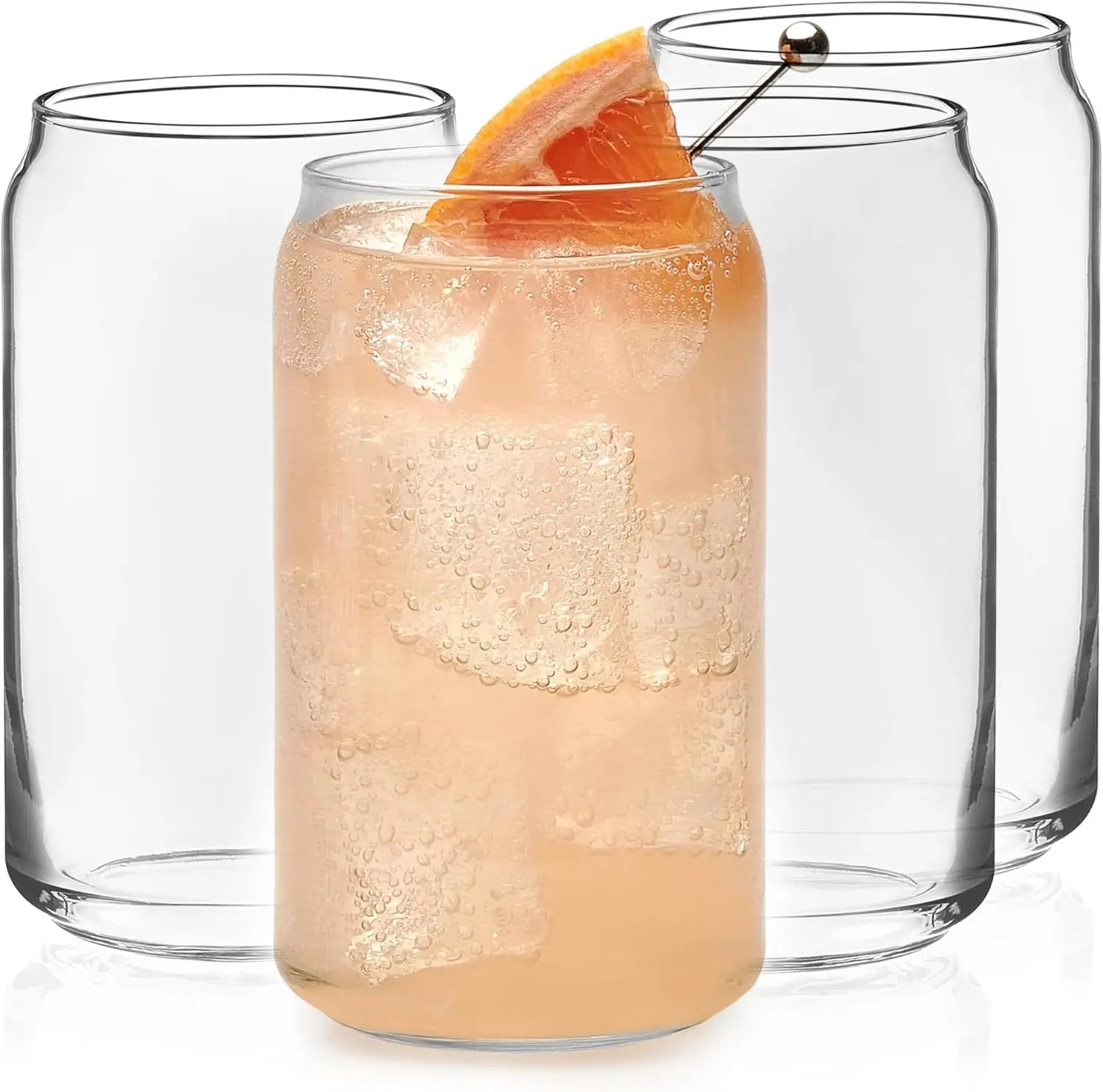 Classic Clear 16 oz  Tumbler Glasses for 4