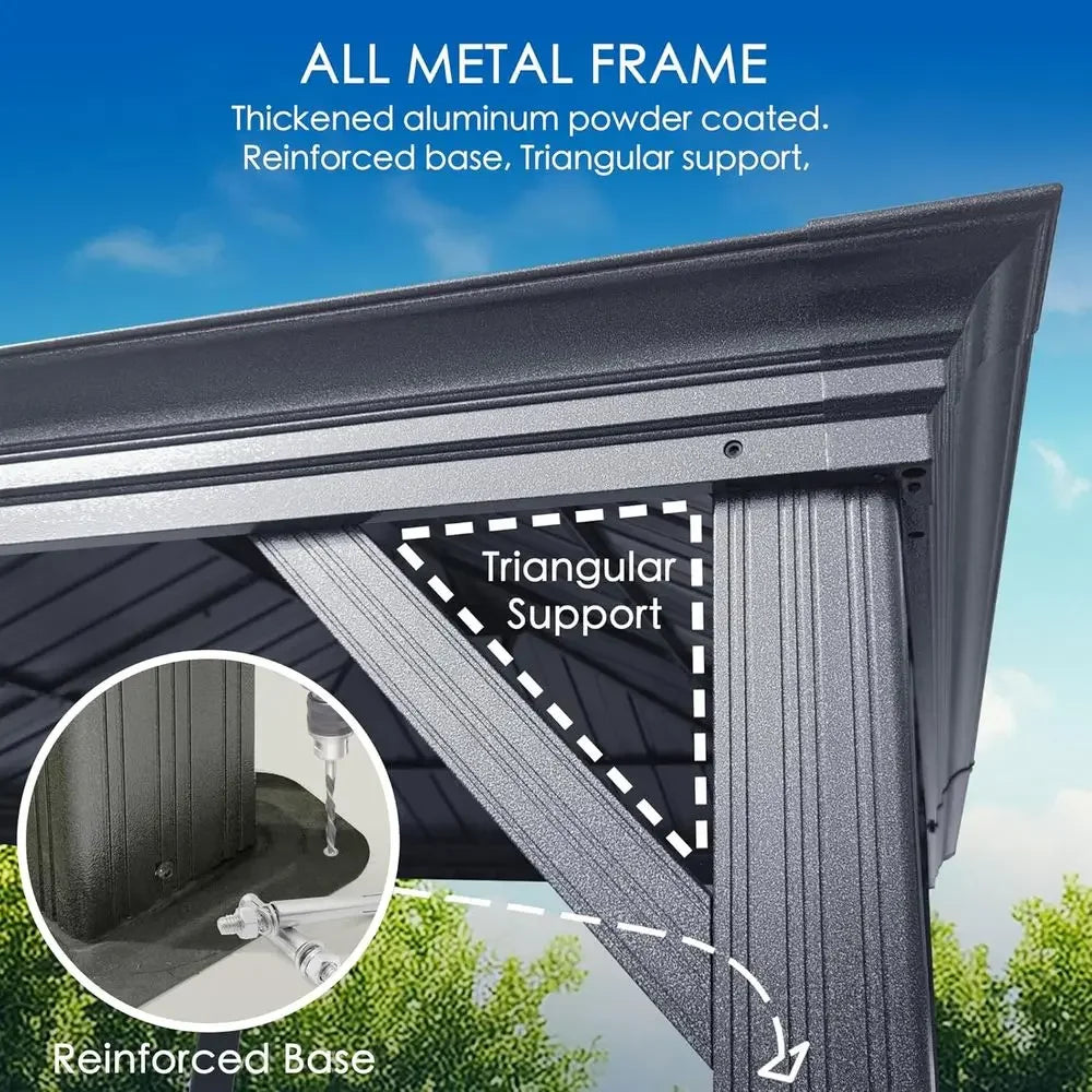 10' x 12' Steel Double Roof Outdoor Pavilion