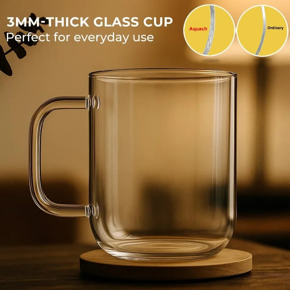 2-Pack 20 oz Extra Large Clear Coffee Mugs