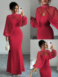 Elegant Pink Mermaid Gown