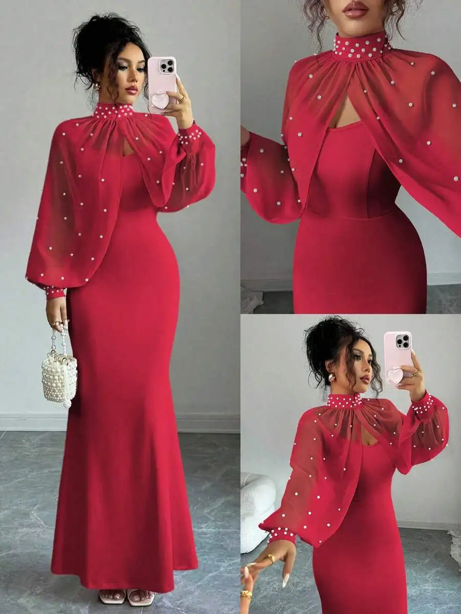 Elegant Pink Mermaid Gown