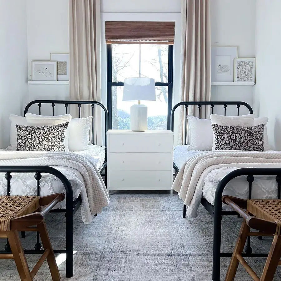 White Nightstands Set of 2, Large