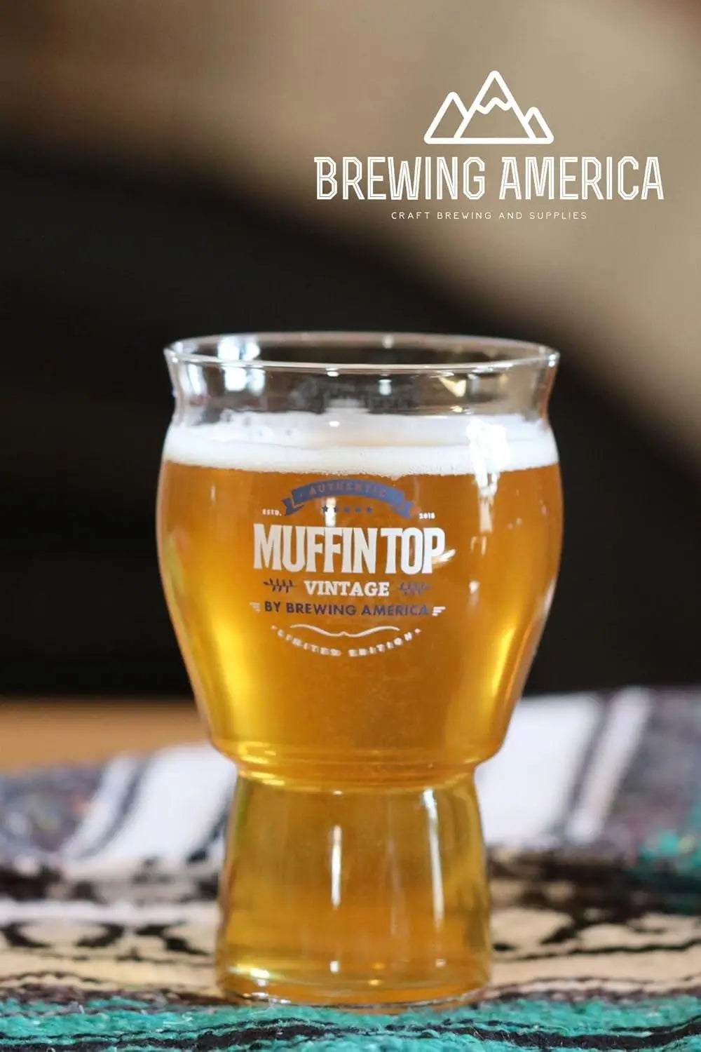 Stackable Craft Pint Beer Glasses Set of 4
