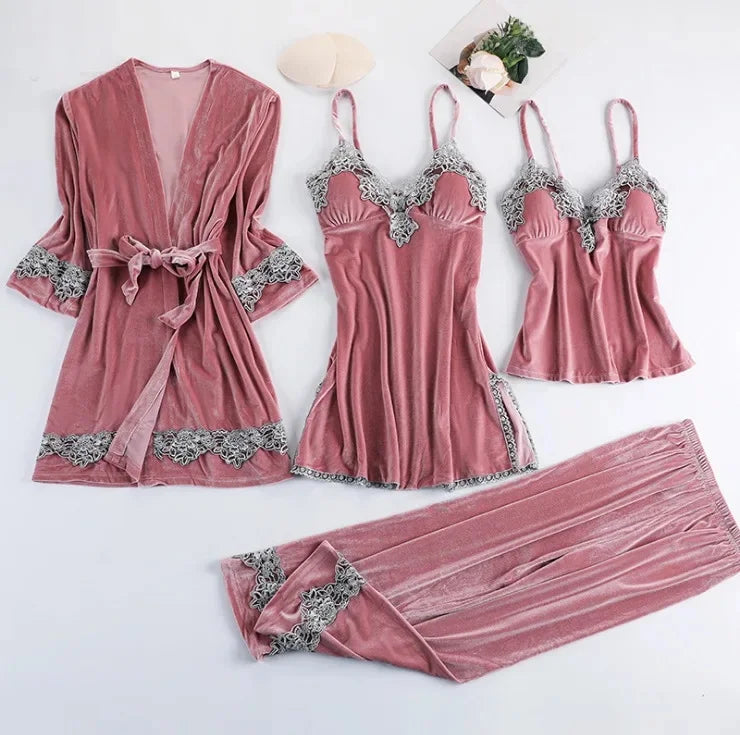 Sexy Velvet Sleepwear