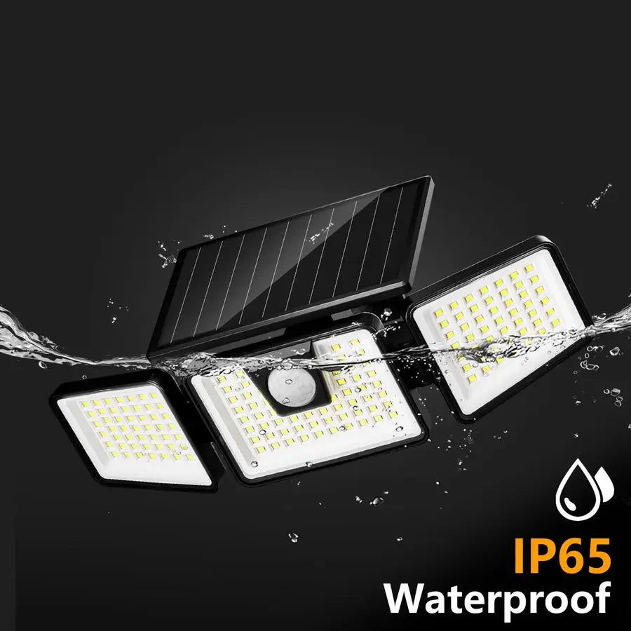 3 Heads Security Lights Solar Powered
