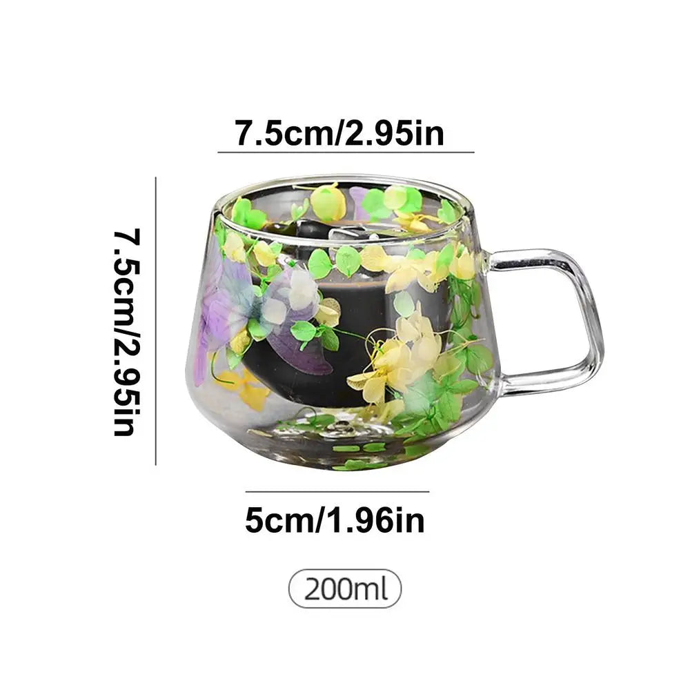 Double Wall Clear Glass Coffee Mugs