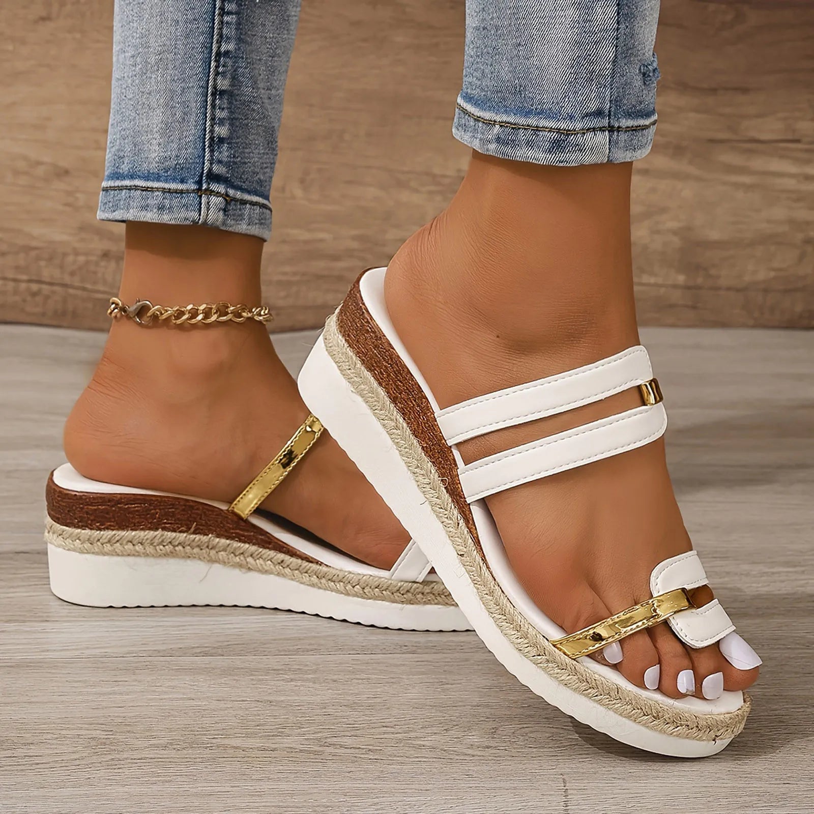 Dressy Comfortable Slope Sandals
