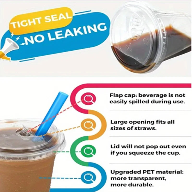 Disposable Plastic Coffee Cups with Lids