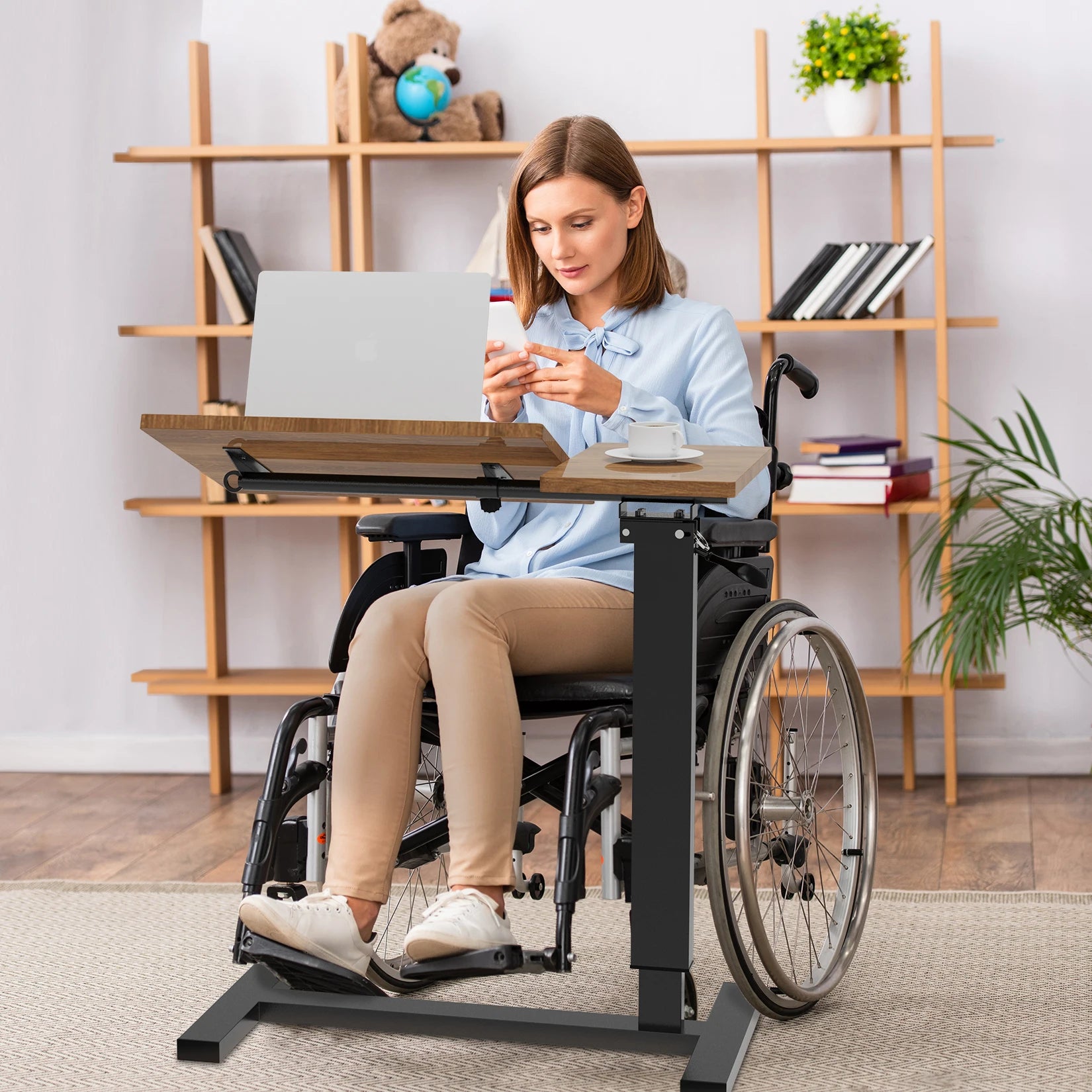 Height Adjustable Overbed Table