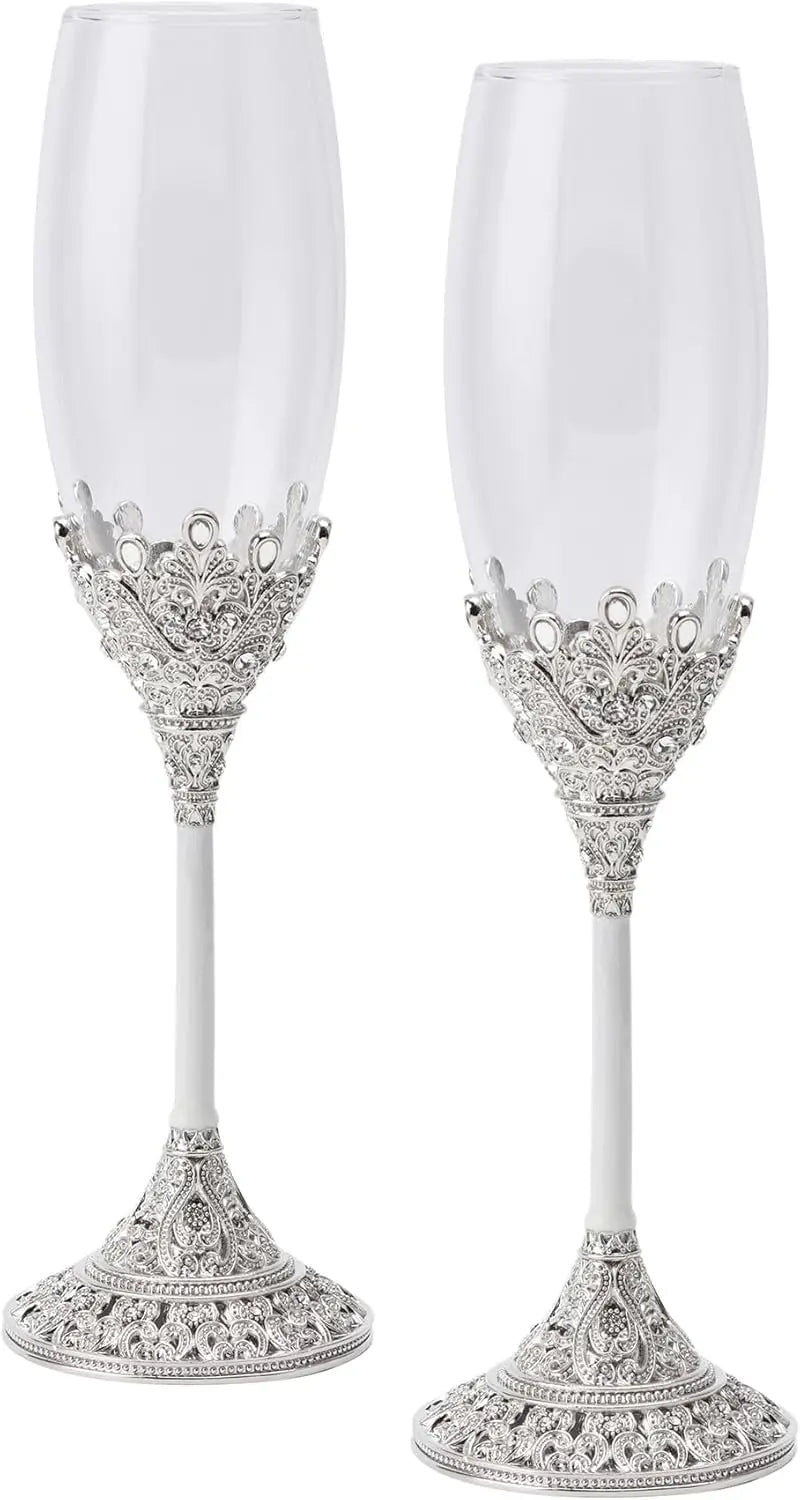 Champagne Wedding  Flute Set