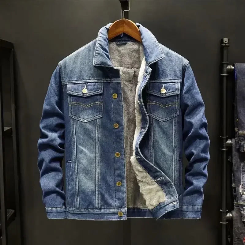 Fleece-Lined Denim Jacket