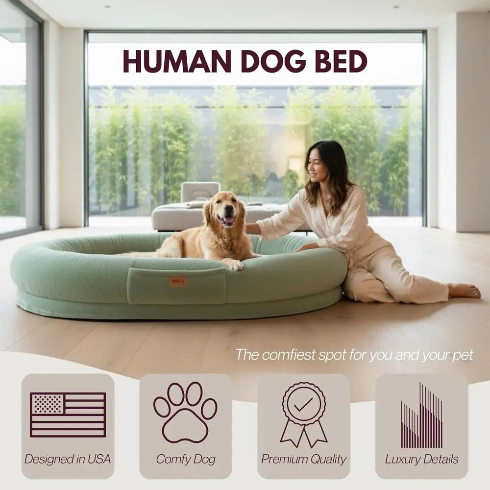 Cozy Pet & Human Lounger Bed