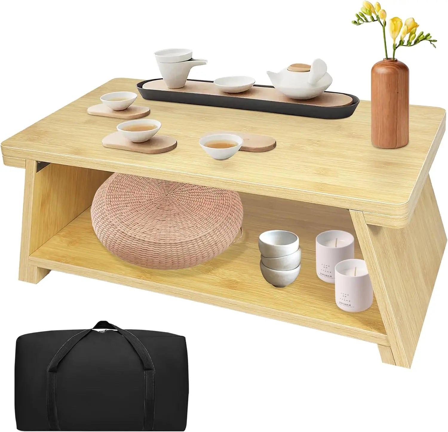 Low Meditation Table for Sitting