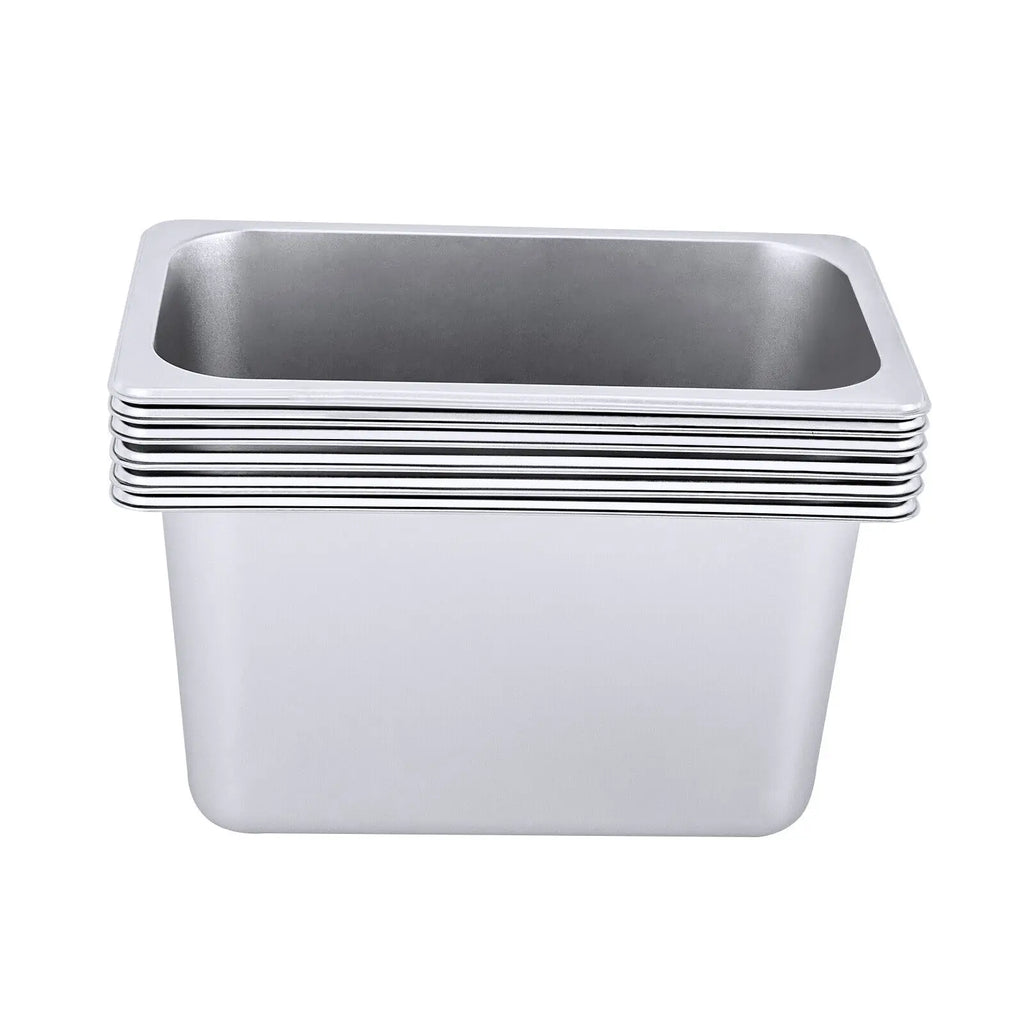 6 x 1/4 Size 6” Deep Stainless Steel Steamer Bins