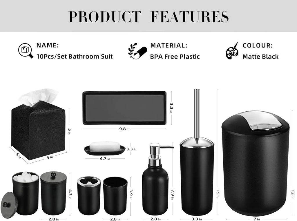 Complete 10 Piece Bathroom Set