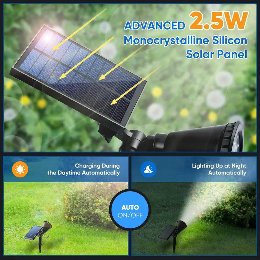 Solar Spot Lights Outdoor,18 LEDs