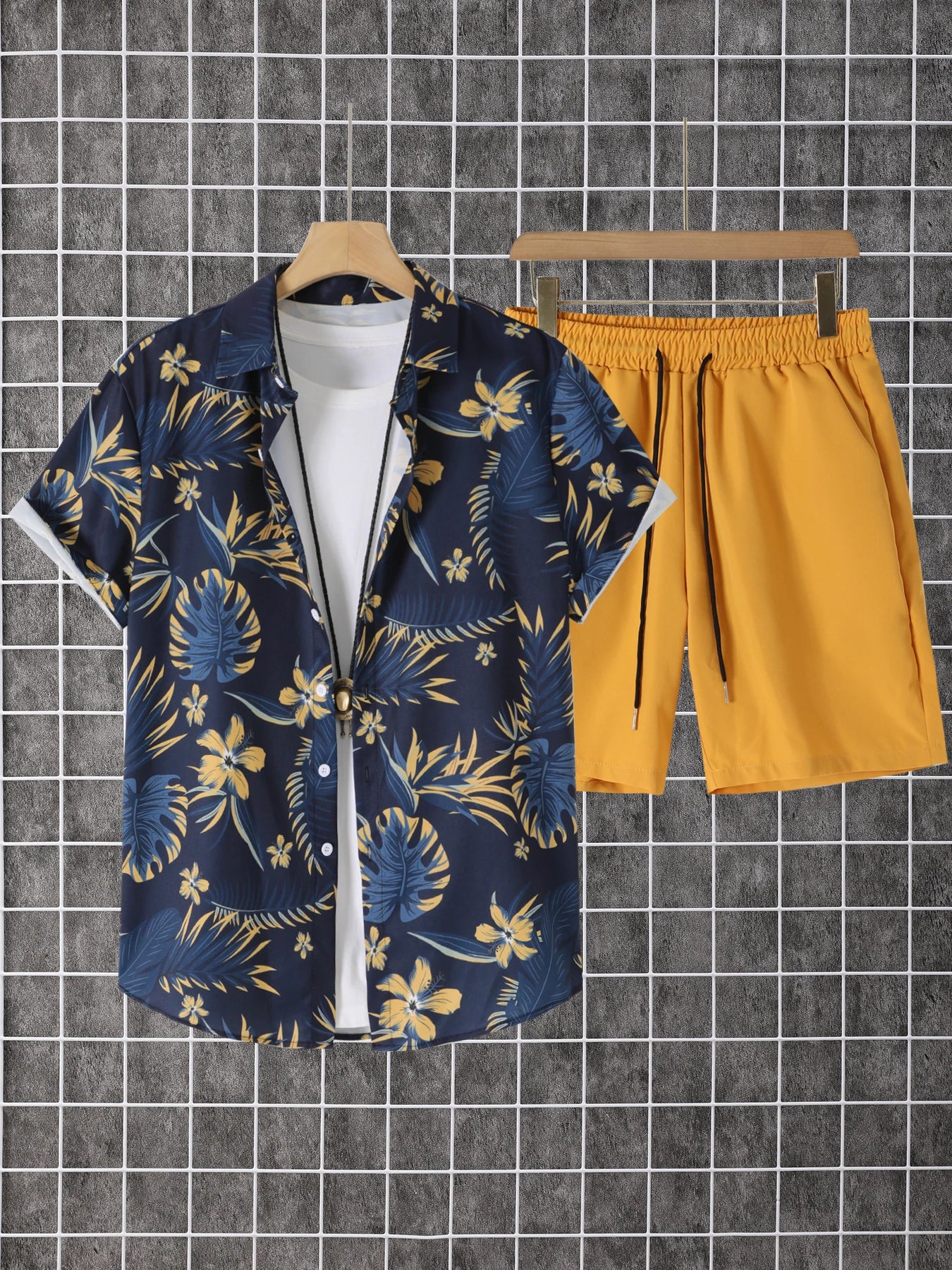 Printed Men's Summer  Shorts Set