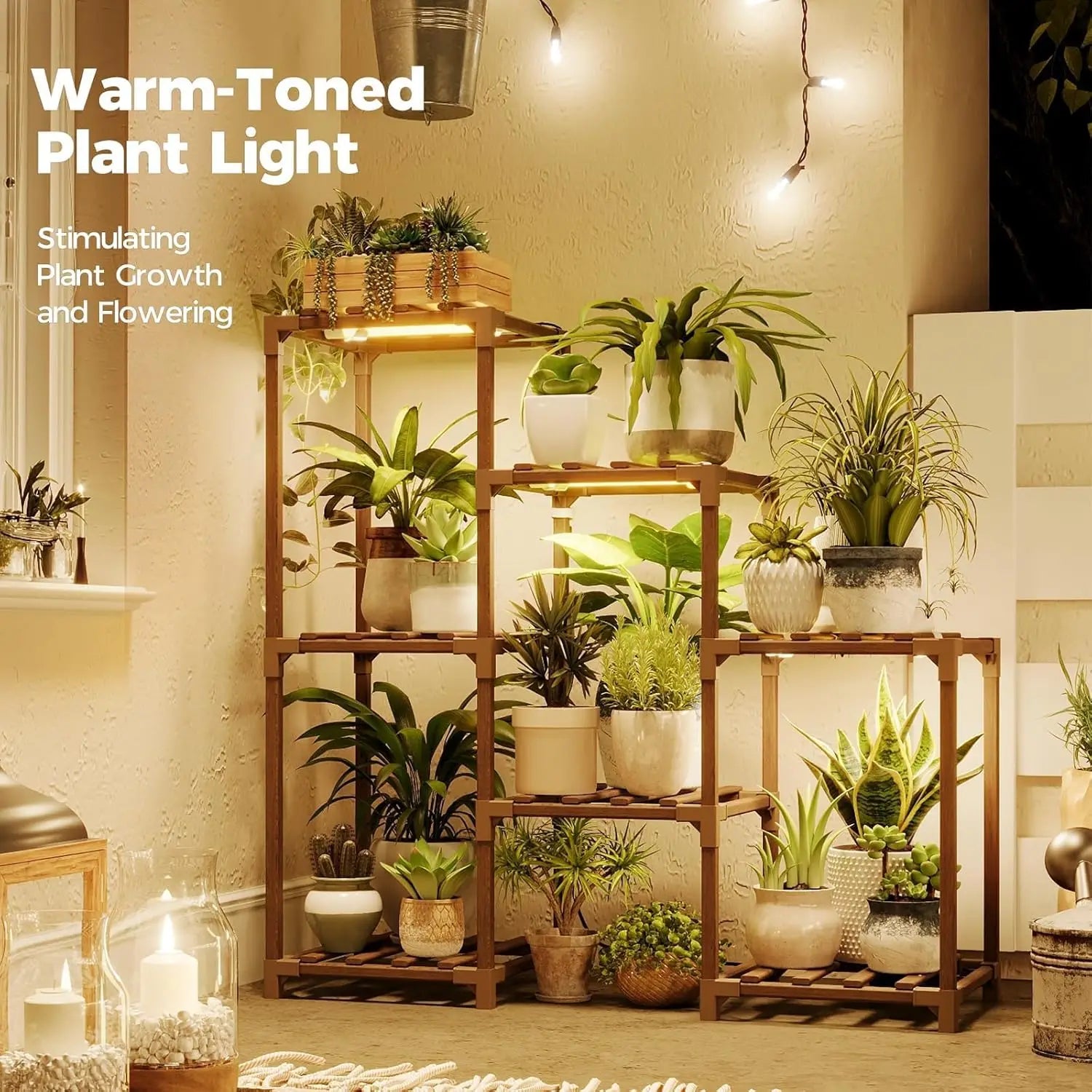 3-Tier Plant Stand with Grow Light