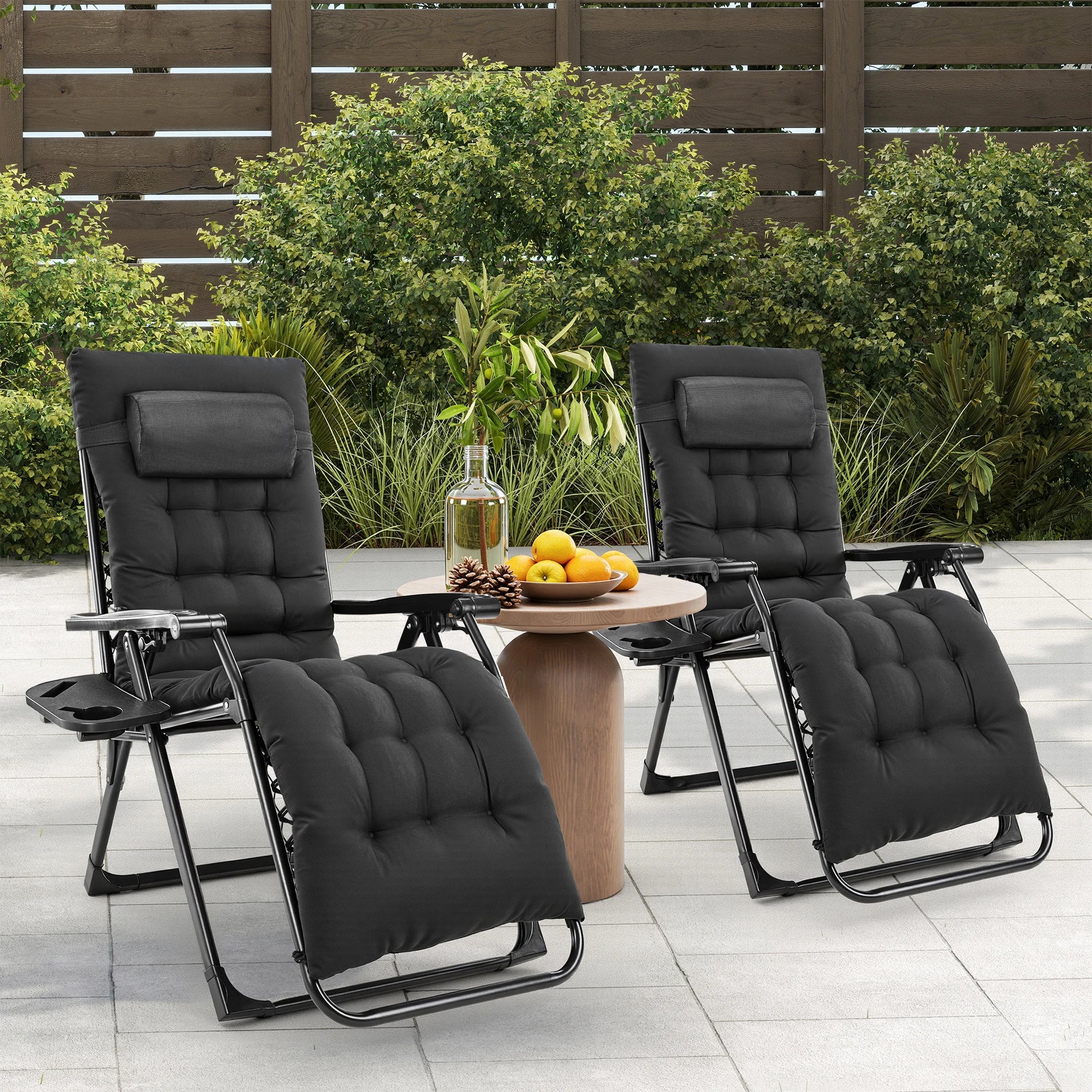 Gravity Recliner Camping Patio Lounge Chair