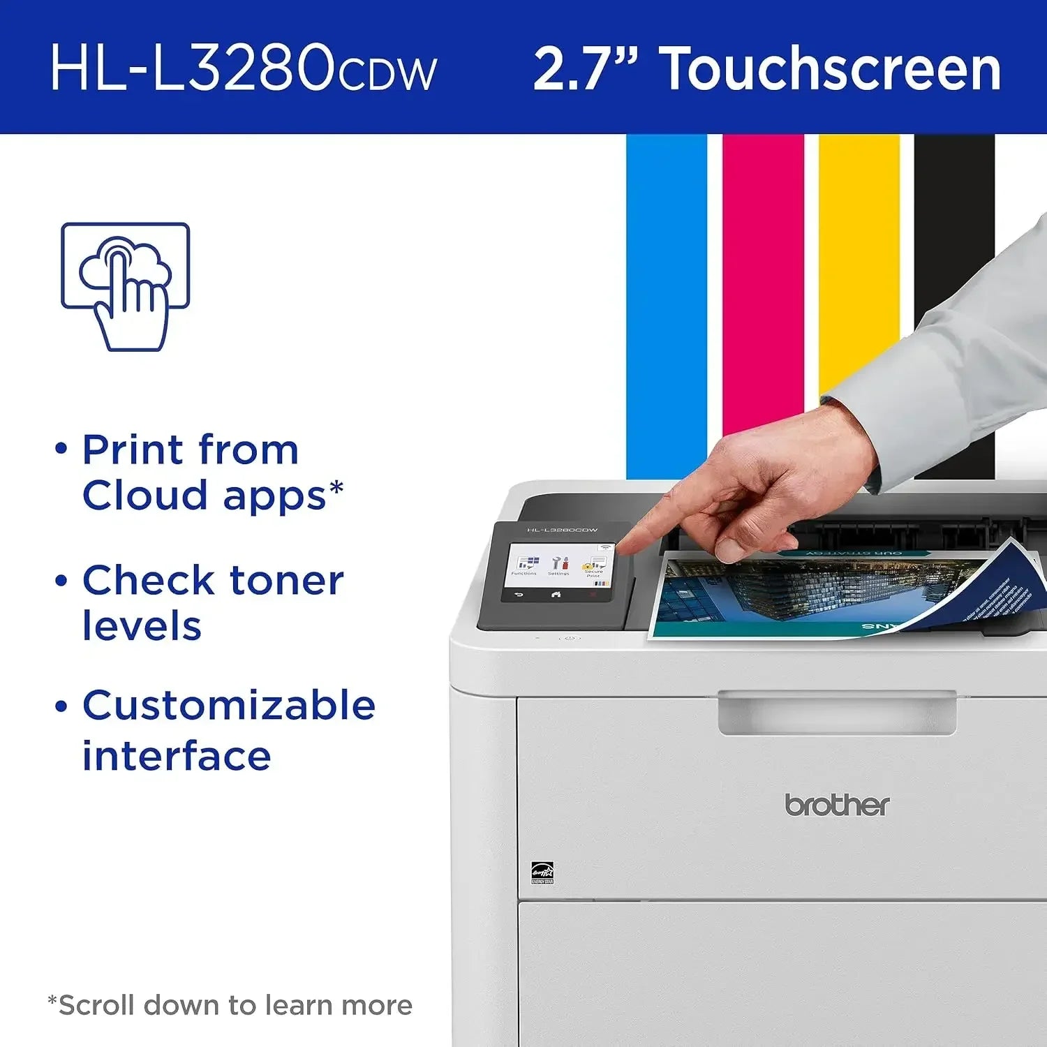 Wireless Compact Digital Color Printer with Laser