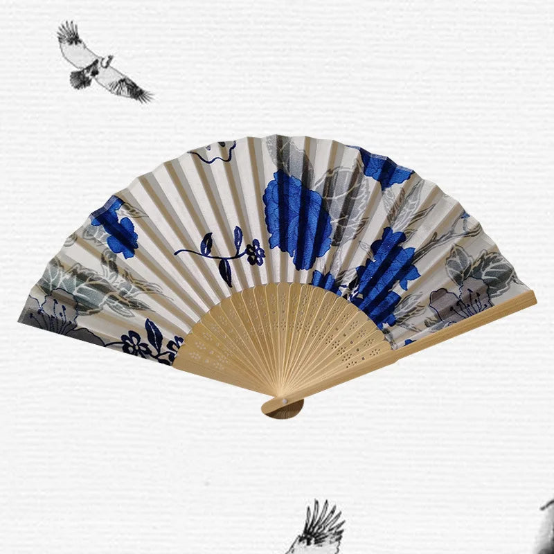 Vintage Style Silk Chinese Folding Fan