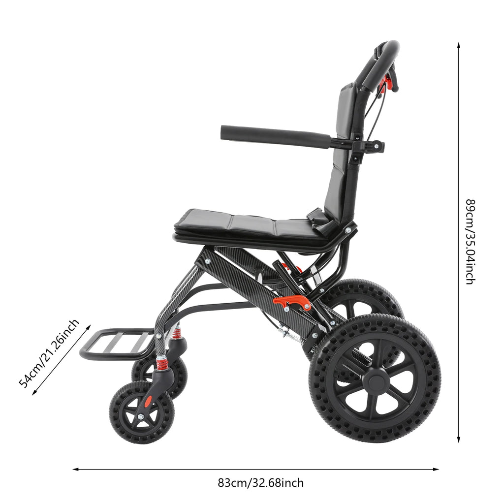 Elderly Foldable Transport Wheelchair